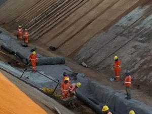 Manta Geotêxtil na Obra Rodoanel Pedreira