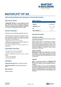 MasterLife WP 300 (antigo Master 1) - BASF - Ficha Técnica