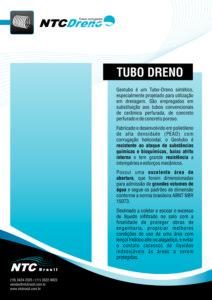 Tubos para Drenagem Folder